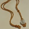 Crochet Necklace with Clear Quartz Mini Sphere
